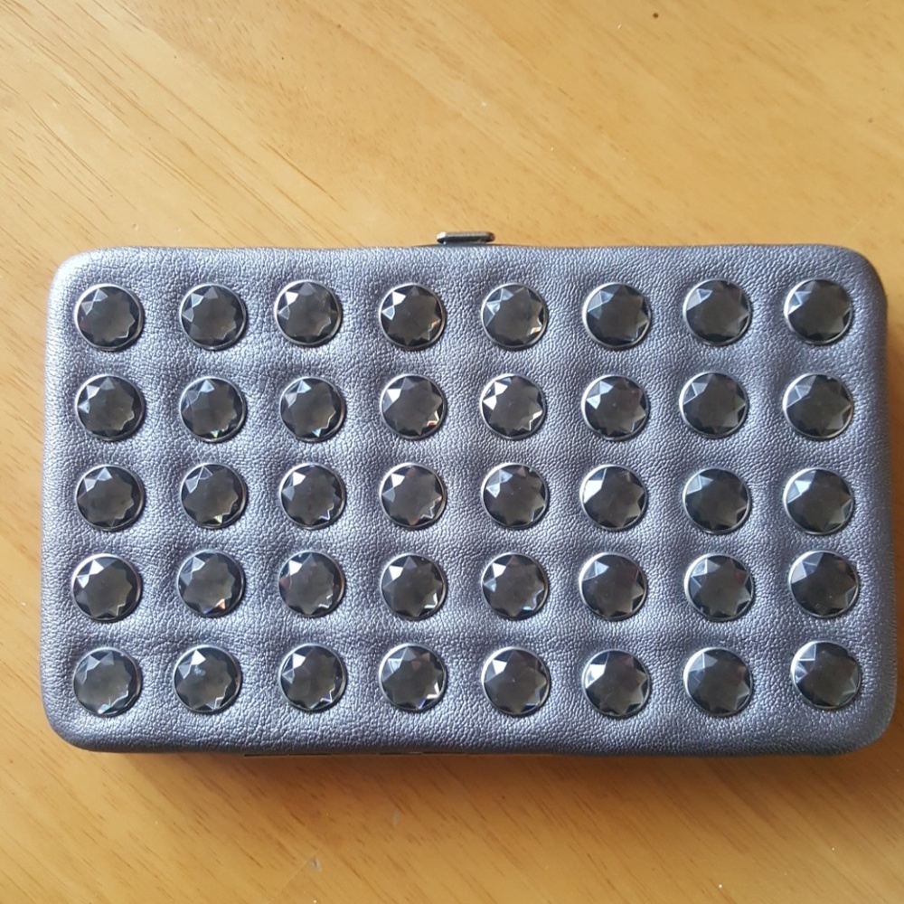 Gray clutch/wallet